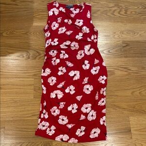 A Pea in the Pod Red Sheath Midi Dress